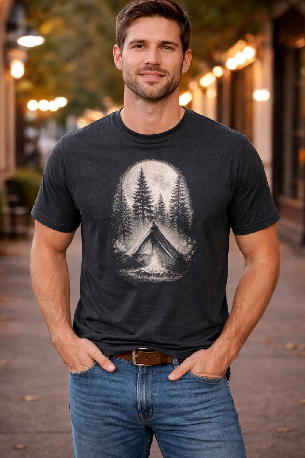 CAMPING FOREST MOONLIGHT TEE