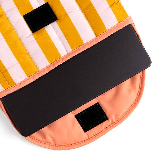 Orange Stripes Color Block Laptop Sleeve