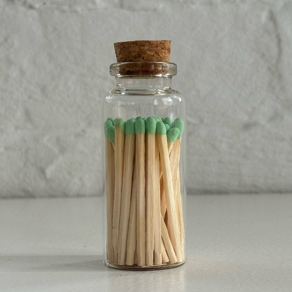 Apothecary Match Vials (40 matches & Striker) | Glass & Cork