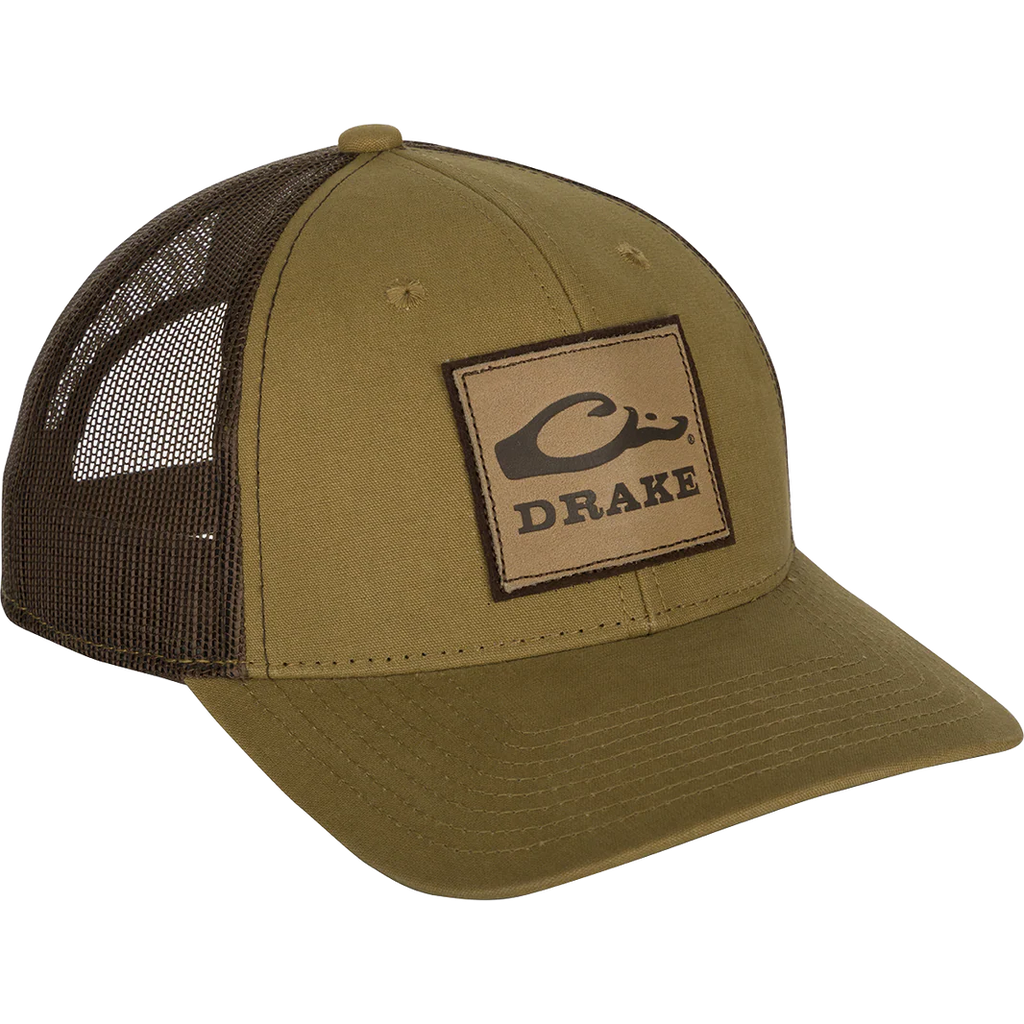 Leather Patch Mesh Back Cap