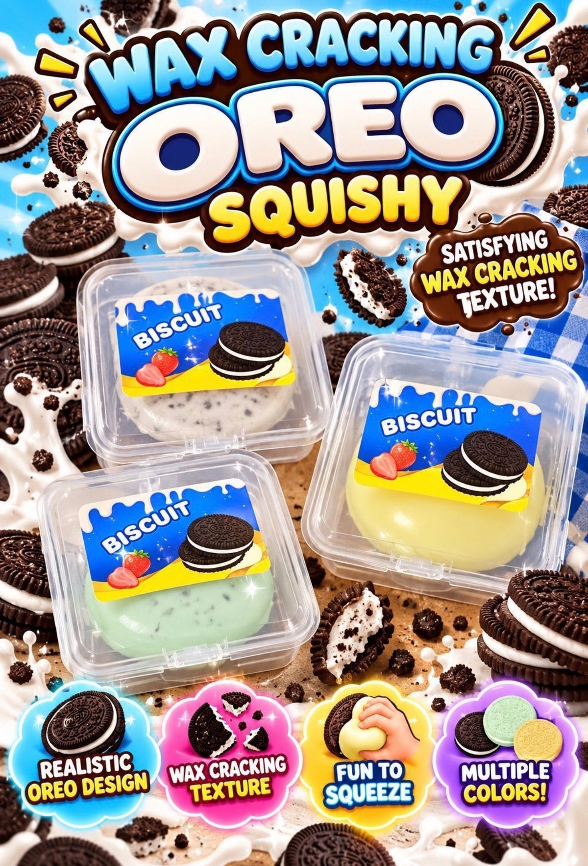 Wax Cracking Oreo Squishy