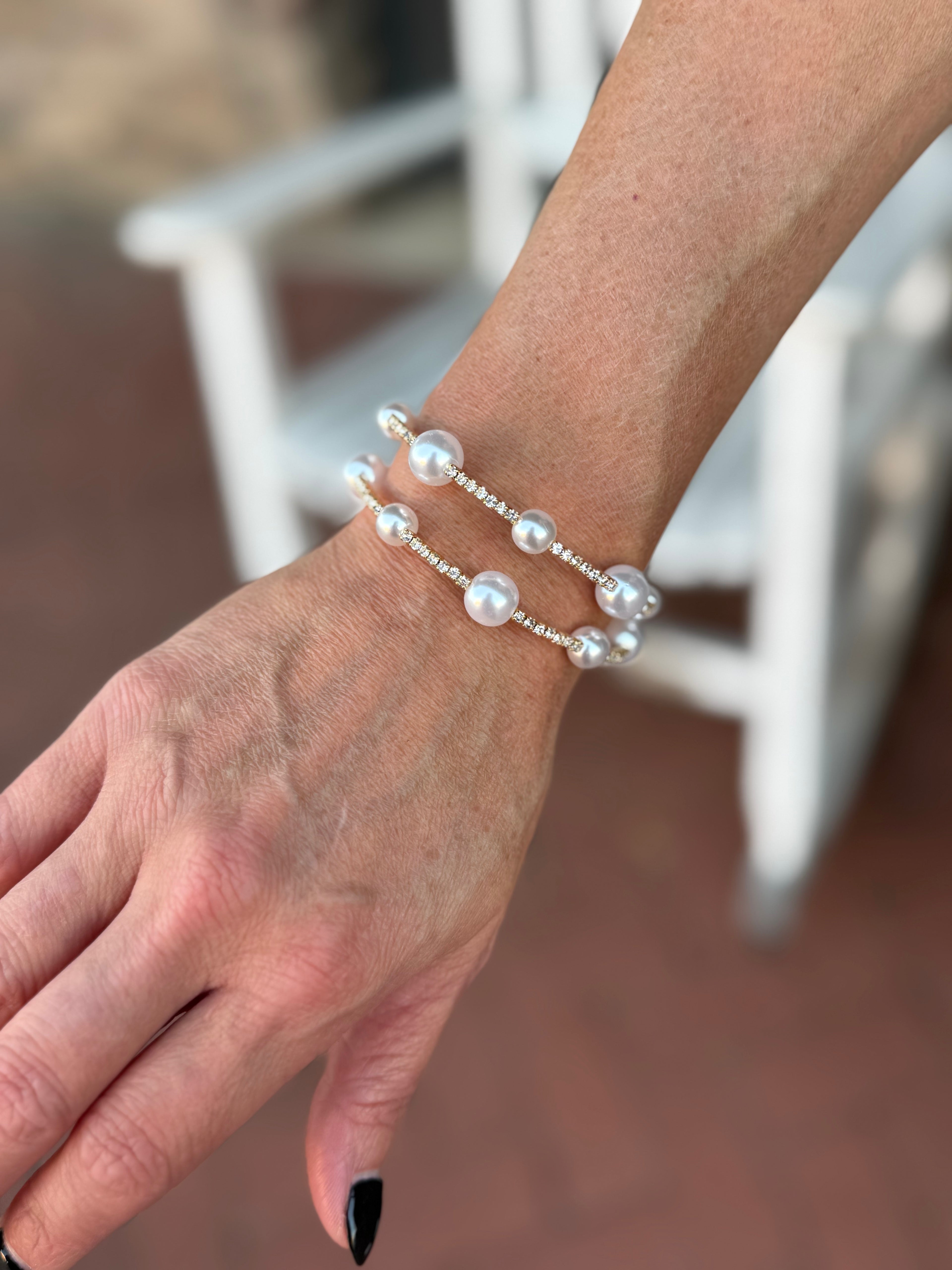 Amber  Pearl Bracelet