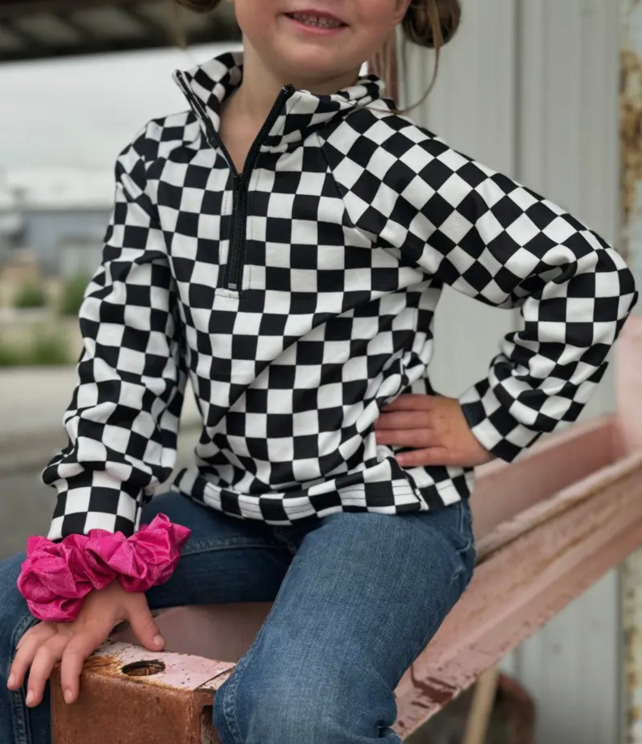 Checkered Pullover