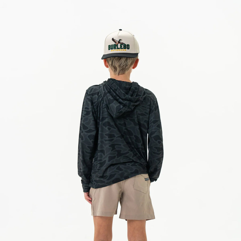 Youth Performance Hoodie - Black Camo