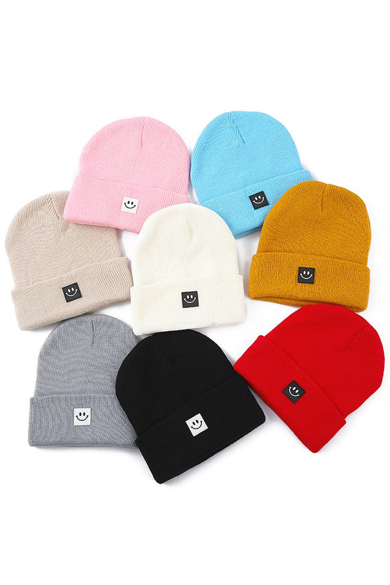 SMILEY FACE PATCH BEANIE