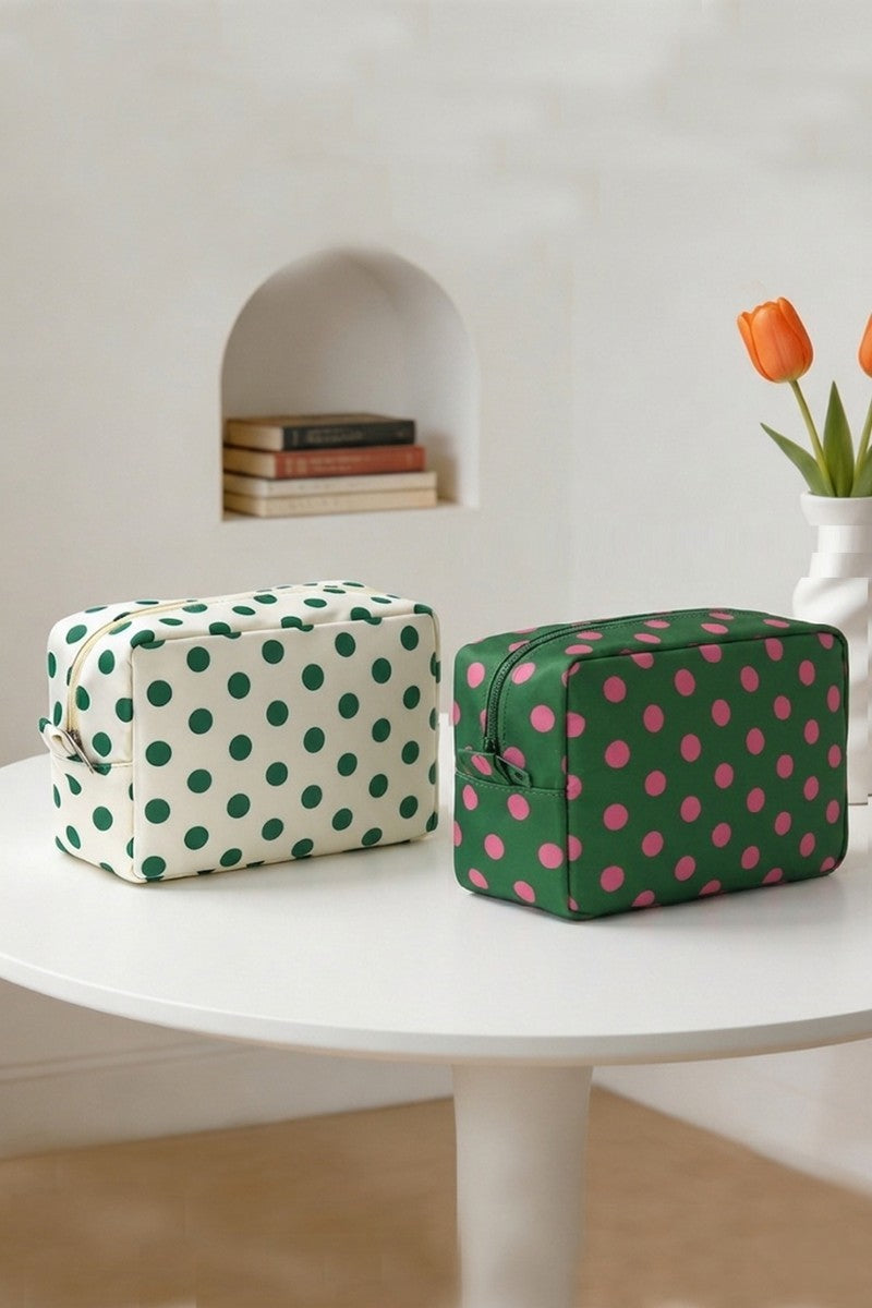 POLKA DOT COSMETIC TRAVEL POUCH
