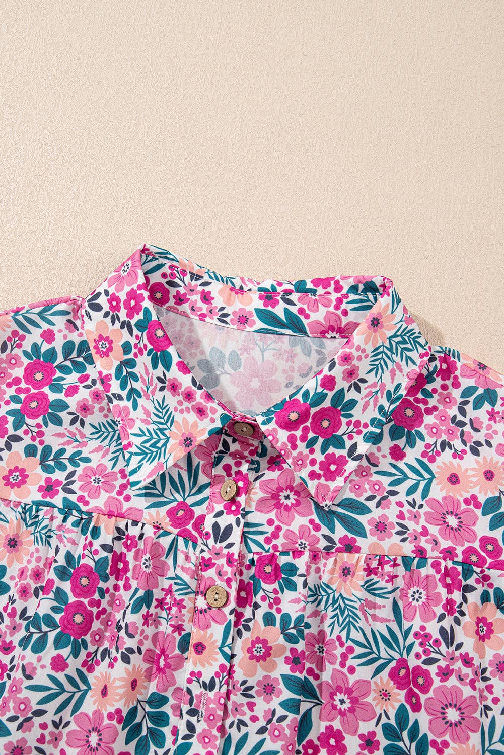Easter Floral Collared Button Dress