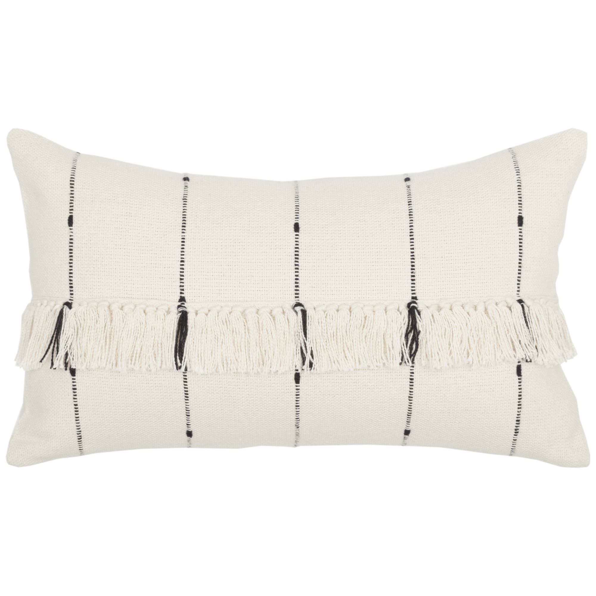 Farmcloth Stripe Pillow Cover 20Lx12W + Insert