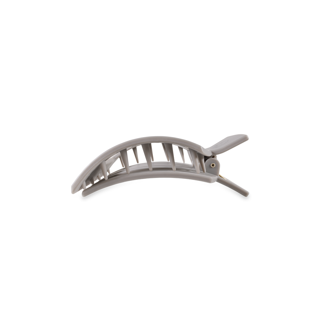 Square Flat Hair Clip | Small | Silver Flames