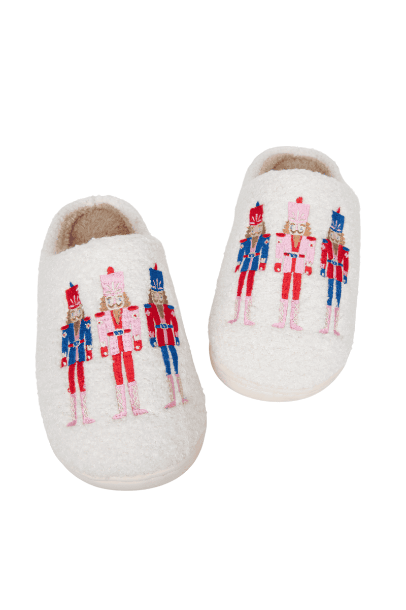 Nutcrackers Holiday Sherpa Slippers