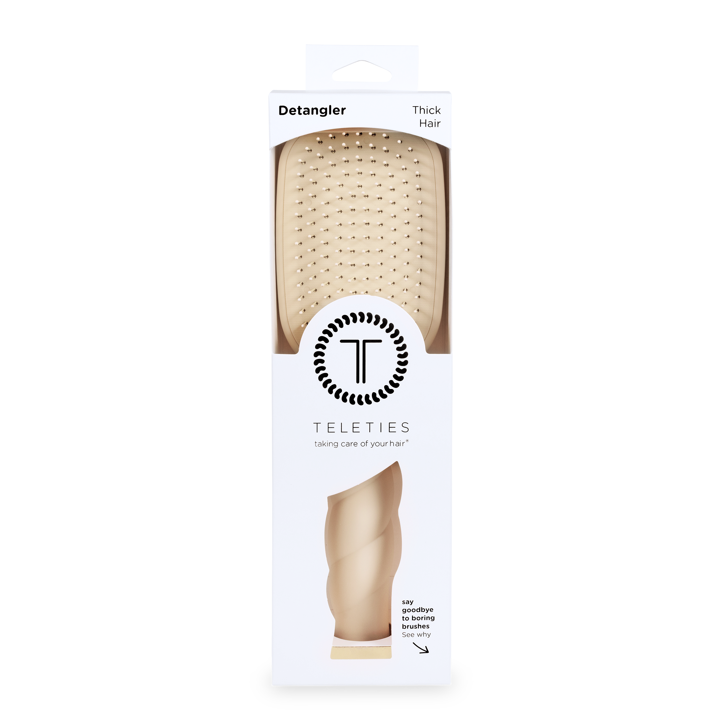 Detangler Hair Brush for Thick Hair - Tan