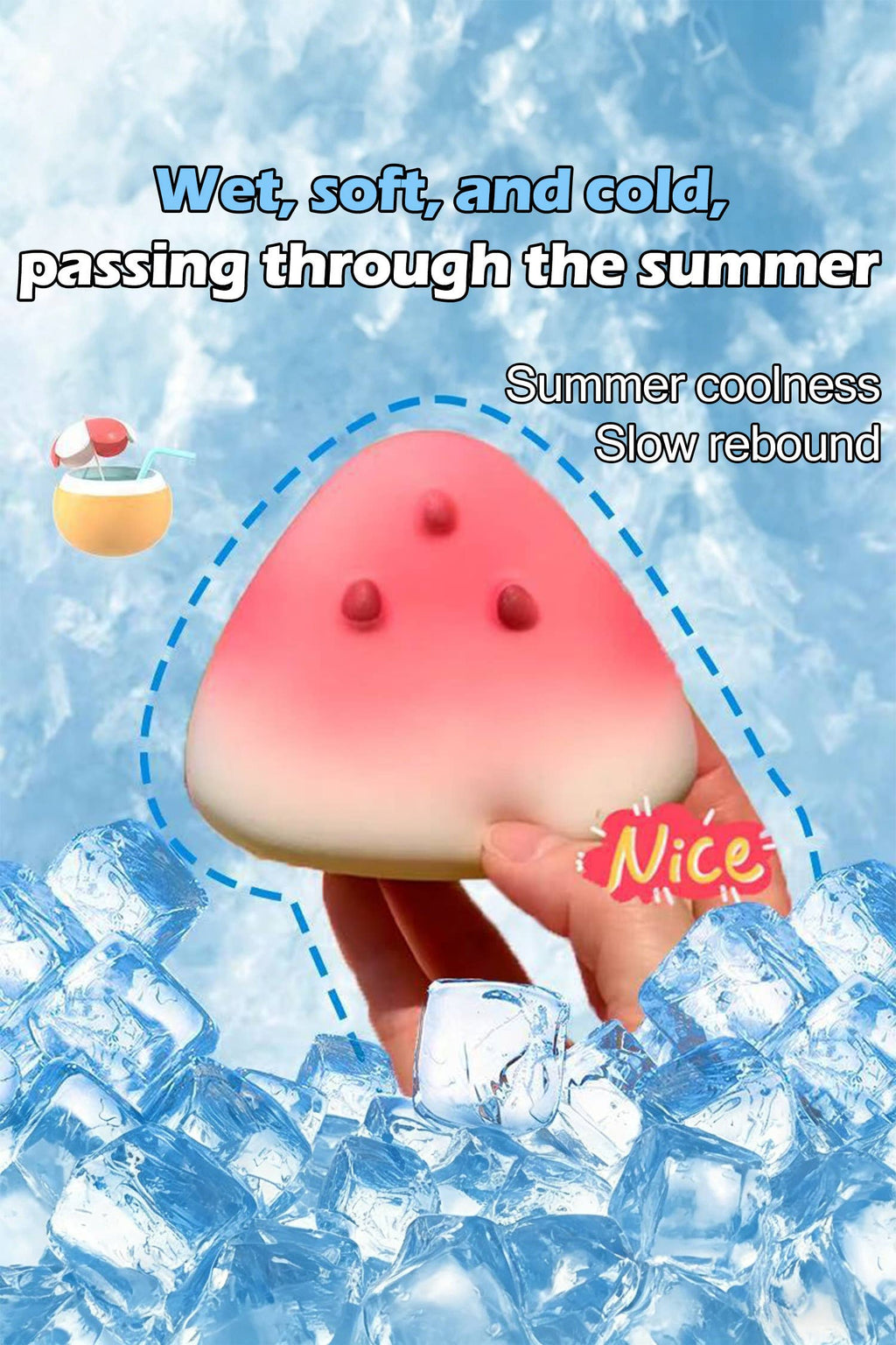 Cute Watermelon Super Soft Ice Skin Slow Rising Squishy Toy
