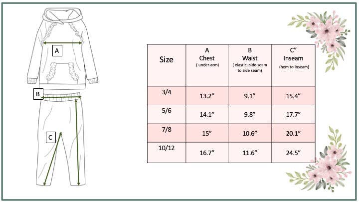 Kids Terra Cotta Ruffle Hoodie and Check Leggings Set