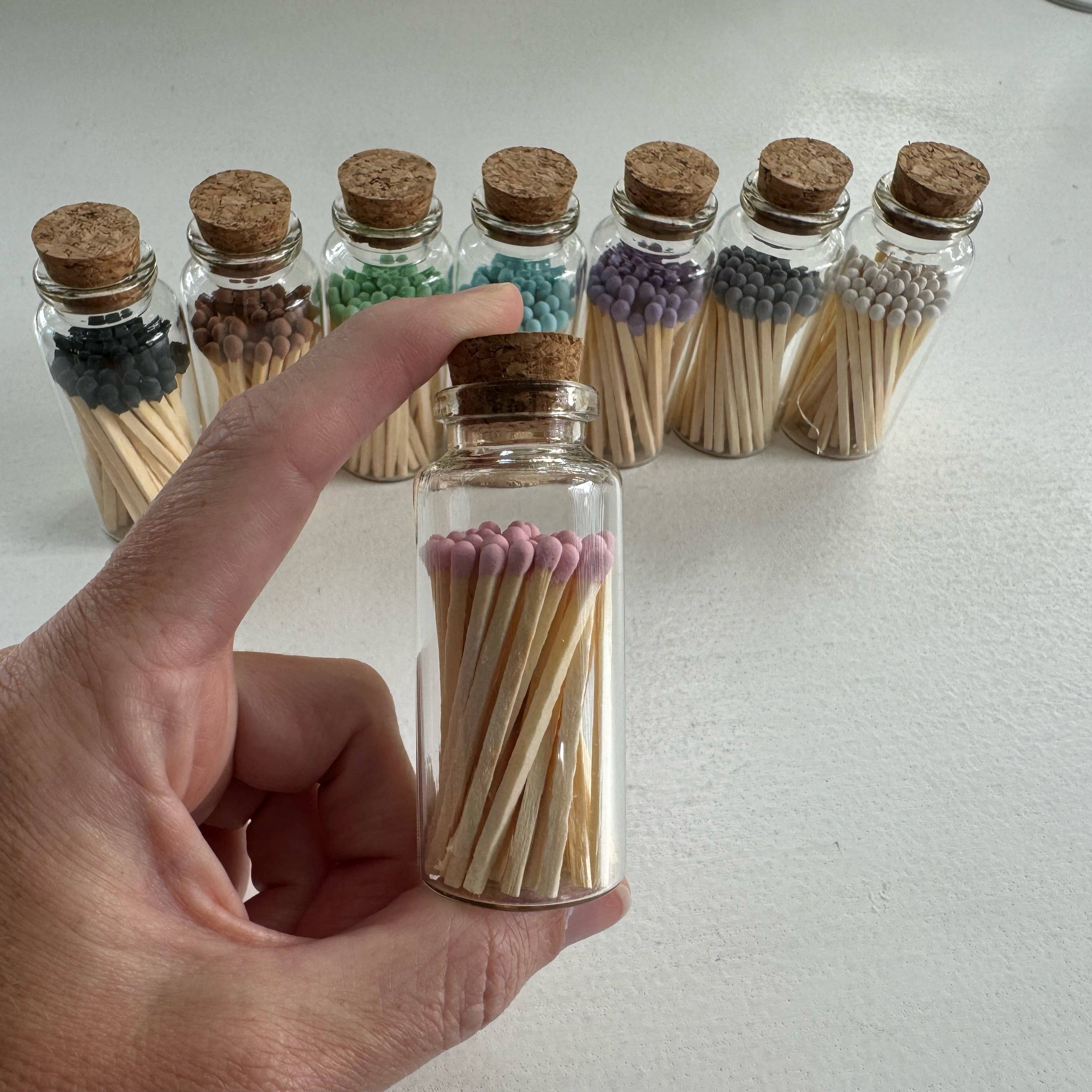 Apothecary Match Vials (40 matches & Striker) | Glass & Cork