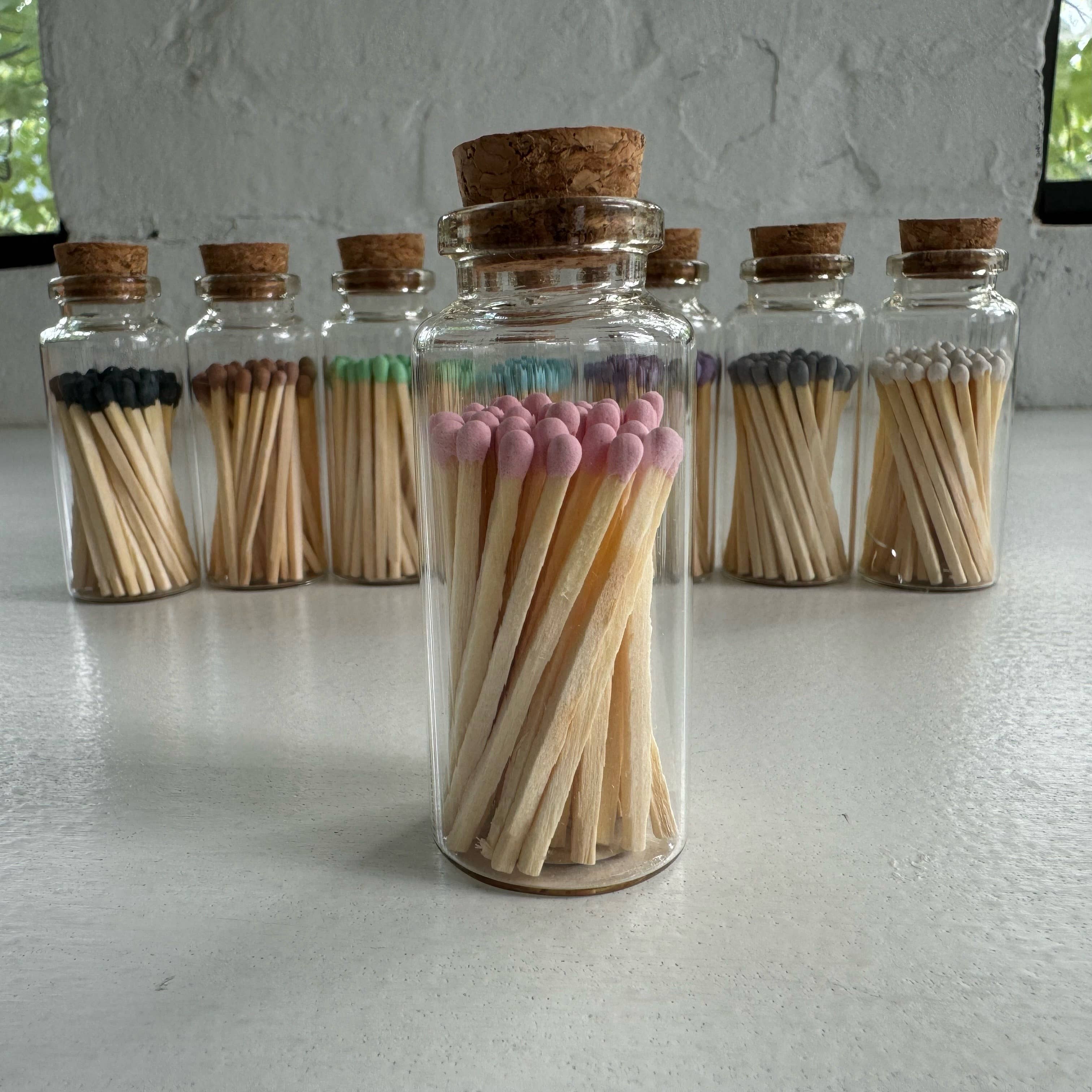 Apothecary Match Vials (40 matches & Striker) | Glass & Cork