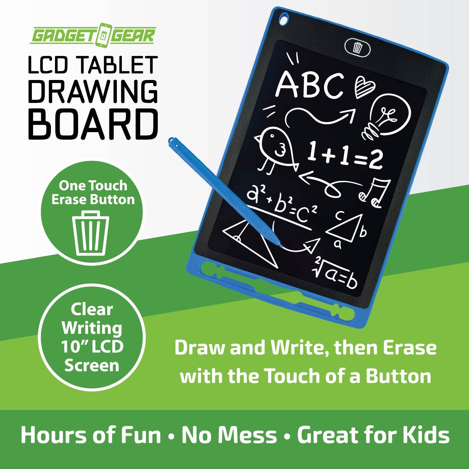 Gadget Gear Reusable LCD Drawing Tablet - 6 Piece Display